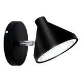 Lampara Aplique Barral Cabezal Movil 1 Luz Led Ar111 Negro