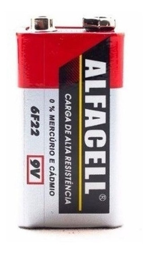 Cx C/12 Pçs Bateria 9v Alfacell Carga Alta Resistência