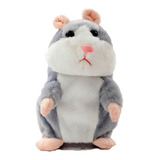 Peluche Que Habla Motorizado Hablador Talking Hamster Gris