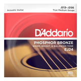 Daddario Ej24 Cuerdas Bronce Guitarra Acústica Tensión Media