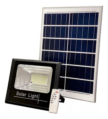 Refletor Led Holofote Placa Solar Bateria Completo 50w