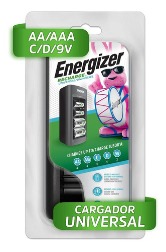 Cargador Energizer Universal De Pilas Aa Aaa C D 9v