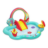 Piscina Infantil Interativa Pequena Sereia Bestway Cor Azul-claro