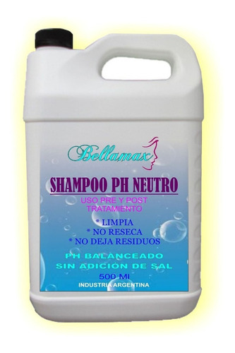 Bidon Shampoo Neutro Capilar Bellamax 5 Lts