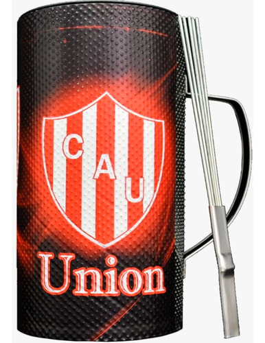 Vaso Guira Union De Santa Fe Club Futbol Oficial C/ Raspador