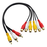 Cable Divisor De Audio Y Video De 3 Rca Macho A 6 Rca Hem...