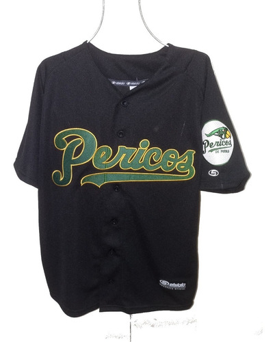 Jersey Camisola Beisbol Pericos Del Puebla Hombre Negra