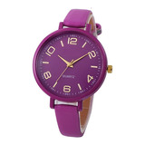 Relógio Feminino Original Barato Luxo Roxo + Caixa