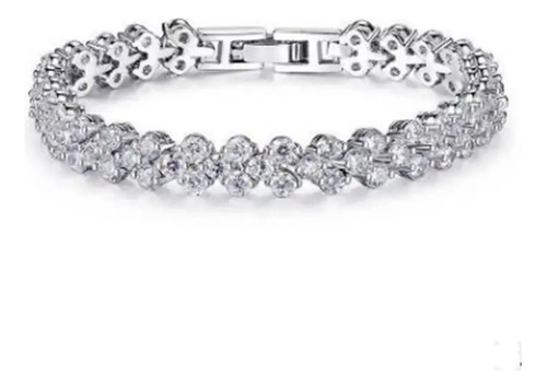 Brazalete Mujer Fino Dama Color Plata Beautiful Delicada 