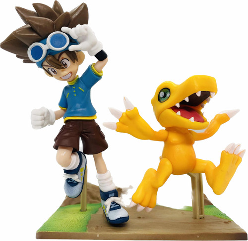 Taichi  E Agumon Digimon  Figure Diorama - Pronta Entrega