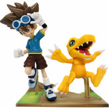 Taichi  E Agumon Digimon  Figure Diorama - Pronta Entrega