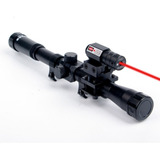 Luneta Riflescope 4x20 Rifle Óptica Tactical Mira Laser