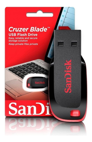 Sandisk Cruzer Blade Pendrive 128gb 2.0 Preto/vermelho