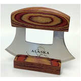 Soporte De Madera Exotico Natural De Alaska Ulu Knife Graba