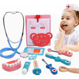 Juguete Didáctico Kit Médico Dentista Madera Juego Niños