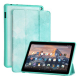 Funda Con Tapa Soporte Azul Para Tableta Kindle Fire Hd 10