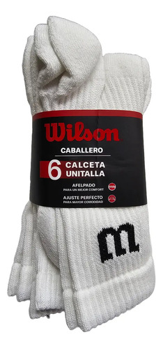 Wilson Calceta Caballero Afelpado Total 6 Pack (6 Pares)