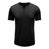 Camisetas De Manga Corta De Color Sólido Para Hombre, Talla