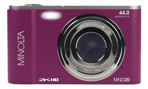 Camara Digital Minolta Mnd20 44 Mp / 2.7k Ultra Hd Magenta