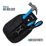 Cinto Porta Ferramentas Em Lona Com 6 Bolsos Gb0210/br Gamma