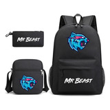 Conjunto De Tres Piezas De Mochila Y Mochila Mr. Beast