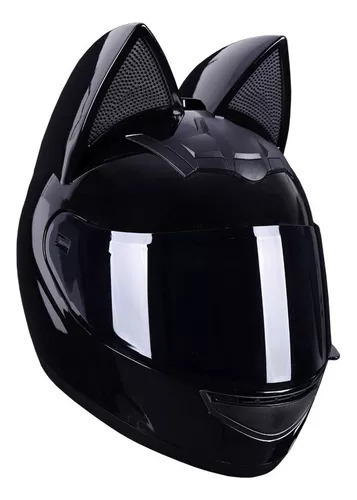 Xts C Casco De Moto Con Orejas De Gato For Mujer,