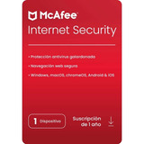 Antivirus Mcafee Internet Security 2024 -  1 Dispo -  1 Año 