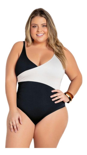 Maiô Plus Size Feminino Transpassado Piscina Praia Verão