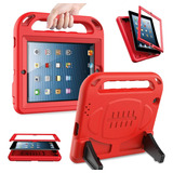 Funda Para iPad 2, 3, 4 Antigolpes, Con Función Atril/rojo