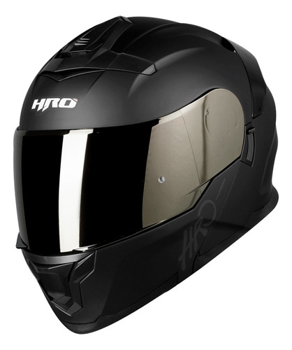 Casco Hro 3440 Abatible Negro Mate Para Moto Certificado Dot