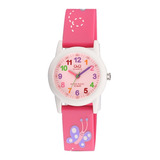 Reloj Infantil Para Niña Q & Q Mariposa Análogo Vr99j002y