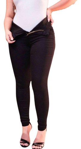 Calça Jeans Feminina Mamacita Super Modeladora Blcack Modela