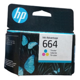 Cartucho Hp 664 Tricolor Original F6v28al