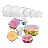 Tapas Silicona Multiuso Set X6 Reutilizables Ajustable