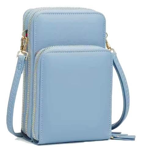 Bolsa Feminina Portatil Com Bolso Transparente Para Celular