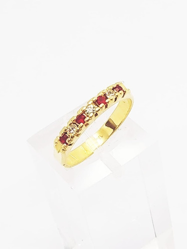 Anillo Compromiso Oro Laminado 18k Mujer Cristales Swarovski