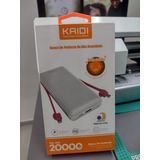 Banco De Potência 20000mah Kaidi Carregador Portátil