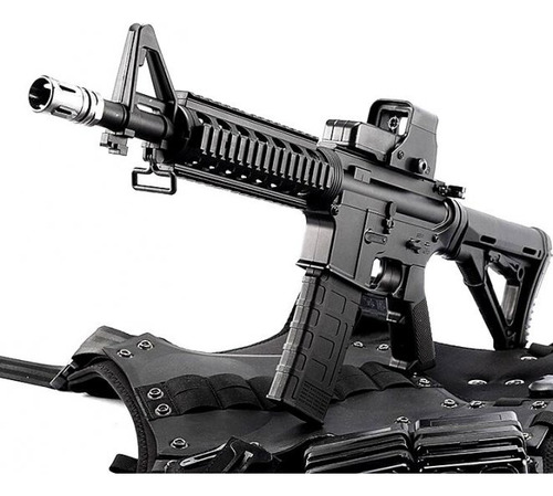 Rifle M416 De Hidrogel Potente P/ Adultos Nylon Lanzadora