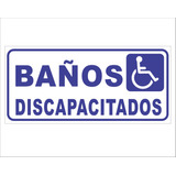 Cartel Baño Discapacitados 30x14 Cm Señaletica C-02-001