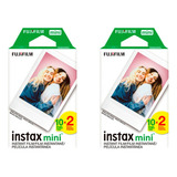 Kit 2 Papel Filme Para Instax Mini 7, 8, 9, 11 40 Fotos