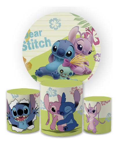 Kit Capa Painel Redondo + Trio Capa Cilindro Tema L. Stch
