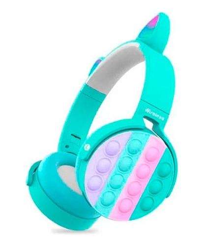 Audífonos Headset Popit Gatito Bluetooth Con Micrófono