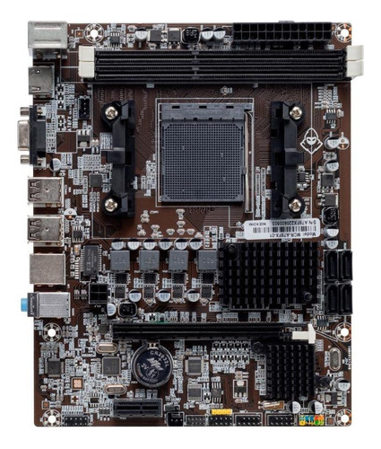 Placa Mae Am3 Mancer A78 Fx Ddr3 Micro Atx Socket Amd Am3 Cor Preto