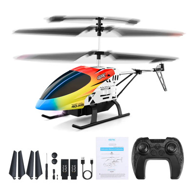 Helicóptero RC Slowton Luces LED 3.5ch 2 Baterías Litio Control de Vuelo Estable | Envío gratis