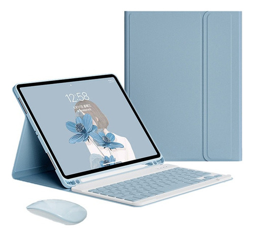 Funda Con Teclado Ratón Para iPad 9th 8th 10.2 Ñ 2021/2020