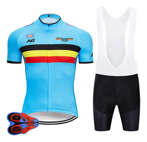 Kit Conjunto Ciclismo Bike Mtb Short Bretelle Camisa Gel