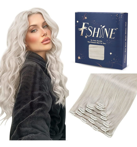 Extensiones De Cabello 100% Naturales Rubio Blanc 20in 120gr