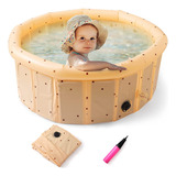 Ibwaae Plegable Piscina Infantil De Plástico Duro Piscina Po