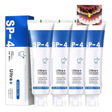 4 Peças De Creme Dental Branqueador De Dentes Fresh Breath,