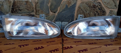 Faros Delanteros De Hyundai Accent  2 Puertas  1995 - 1997 Foto 2